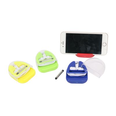 earbuds set with phone holder